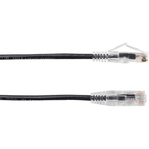 12FT BLACK CAT6A SLIM 28AWG PAT CH CABLE 500MHZ UTP CM SNAGLESS