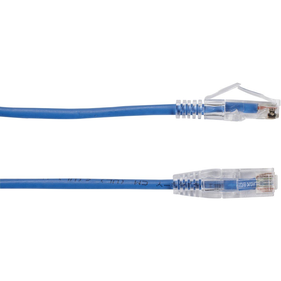 4FT BLUE CAT6A SLIM 28AWG PATCH CABLE 500MHZ UTP CM SNAGLESS