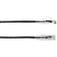 3FT BLACK CAT6 SLIM 28AWG PATCH CABLE 250MHZ UTP CM SNAGLESS