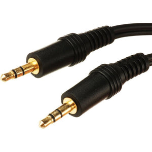 15FT MINI JACK MALE TO MALE AUDIO STEREO CABLE BLACK