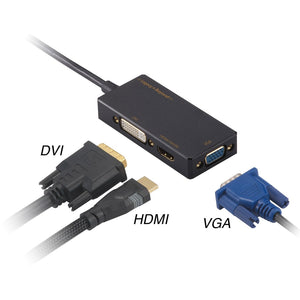 MINI DISPLAYPORT TO 4K HDMI/ DVI/VGA 3-IN-1 ADAPTER