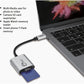 USB-C 2-IN-1 CARD READER FOR SD & MICRO SD SILVER