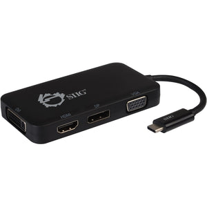 USB-C TO 4-IN-1 MULTIPORT VIDEO ADAPTER DVI/VGA/DP/HDMI