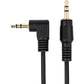 1FT SLIM 3.5MM TO RIGHT ANGLE STERIO AUDIO CABLE BLACK