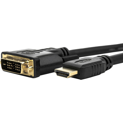 3FT HDMI TO DVI-D M/M CABLE DVI 18+1 GOLD PLATED SHIELDING BLK