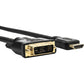 3FT HDMI TO DVI-D M/M CABLE DVI 18+1 GOLD PLATED SHIELDING BLK