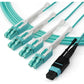 1M MTP TO LC BREAKOUT CABLE OM3 PLENUM MPO MULTIMODE FIBER CABLE