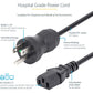 HOSPITAL GRADE POWER CORD NEMA 5-15P TO C13 POWER SUPPLY CABLE 3FT