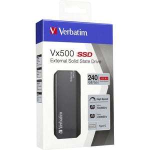 240GB VX500 SSD USB 3.1 GEN 2 GRAPHITE TRANSFER RATE TO 500MB/S