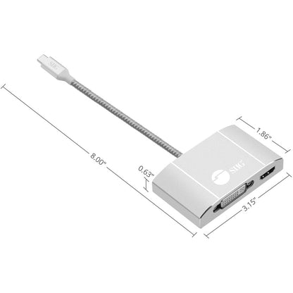 USB-C TO 3-IN-1 MULTIPORT VIDEO ADAP W/PD CHARGING DVI/HDMI/VGA