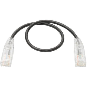 1FT CAT6 BLK SNAGLESS UTP RJ45 MOLDED SLIM GIGABIT PATCH CABLE