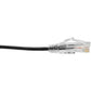 2FT CAT6 BLK SNAGLESS UTP RJ45 MOLDED SLIM GIGABIT PATCH CABLE