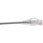 1FT CAT6 GRAY SNAGLESS UTP RJ45 MOLDED SLIM GIGABIT PATCH CABLE