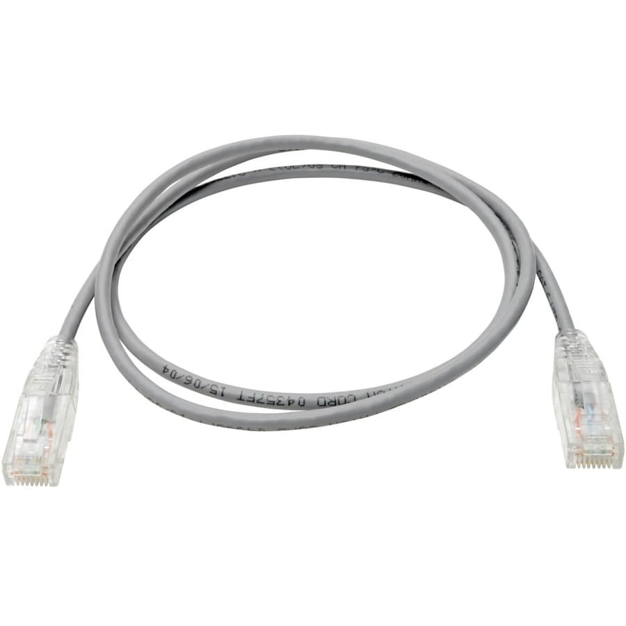 2FT CAT6 GRAY SNAGLESS UTP RJ45 MOLDED SLIM GIGABIT PATCH CABLE