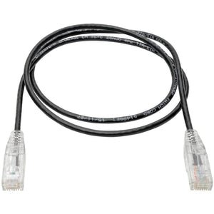 3FT CAT6 BLK SNAGLESS UTP RJ45 MOLDED SLIM GIGABIT PATCH CABLE