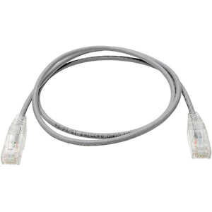 3FT CAT6 GRAY SNAGLESS UTP RJ45 MOLDED SLIM GIGABIT PATCH CABLE