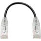 6IN CAT6 BLK SNAGLESS UTP RJ45 MOLDED SLIM GIGABIT PATCH CABLE