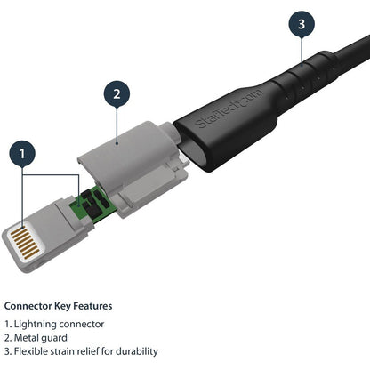 3.3FT USB TO LIGHTNING CABLE RUGGED IPHONE/IPAD CHARGING CORD