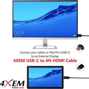 6FT USBC TO HDMI ADAPTER USBC HDMI VIDEO CONVERTER WHITE