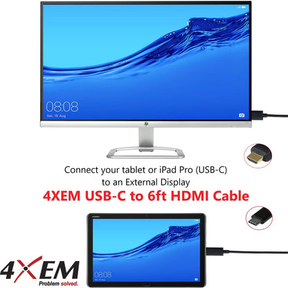 6FT USBC TO HDMI ADAPTER USBC HDMI VIDEO CONVERTER WHITE
