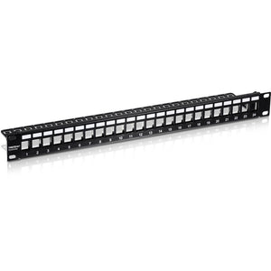 24PORT BLANK KEYSTONE SHIELDED PATCH PANEL