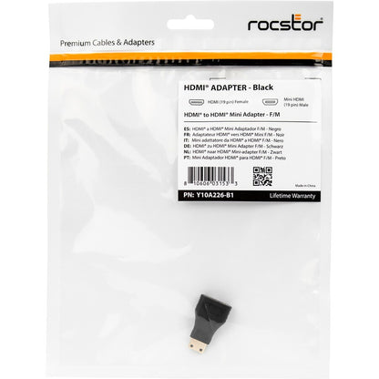 MINI HDMI TO HDMI M/F BLACK ADAPTER