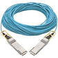 30M FIBER QSFP28 TO QSFP28 ACTIVE OPTICAL 100GB M/M AQUA CABLE