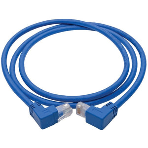 4FT CAT6 BLUE UTP UP-ANGLE MALE DOWN-ANGLE MALE MOLDED PATCH CABLE