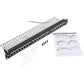 CAT5E/CAT6 PATCH PANEL 24-PORT SHIELDED KRONE IDC 568B RJ45 1U