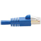 30FT CAT6A PATCH CABLE SNAGLESS 10GSHIELDED STP POE BLUE M/M