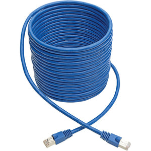 30FT CAT6A PATCH CABLE SNAGLESS 10GSHIELDED STP POE BLUE M/M