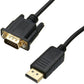 1FT DISPLAYPORT TO VGA ADAPTER BLACK CABLE 14IN