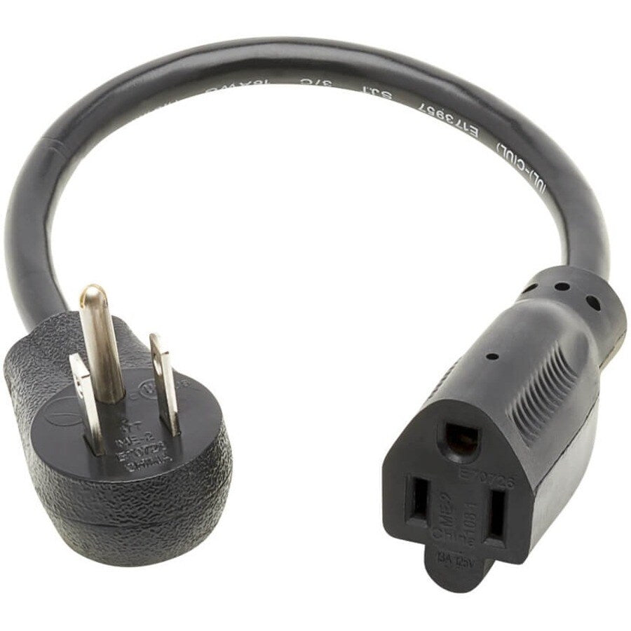 5FT POWER EXTENSION CORD 13A RIGHT-ANGLE 5-15P TO 5-15R 16AWG