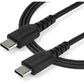 3FT USB C TO USB C CHARGE CABLE RUGGED USB-C FAST CHARGING CORD