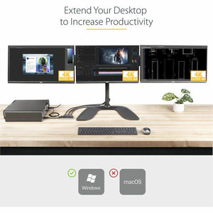 DP 1.4 MULTI MONITOR ADAPTER 3 PORT DISPLAYPORT SPLITTER MST HUB