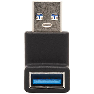 USB ADAPTER USB 3.0 SUPERSPEED USB-A TO USB-A M/F UP ANGLE BLACK