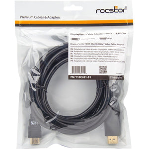 4K-M/M-10FT 3M-BK DP-HDMI CABLE