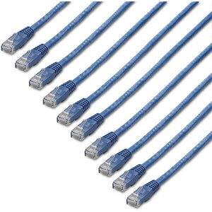 1FT BLUE CAT6 CABLE 10 PACK RJ45 UTP PATCH CABLE GIGABIT LAN