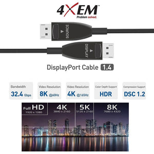 15M ACTIVE OPTICAL FIBER 1.4DISPLAYPORT M/M AOC CABLE