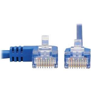 3FT CAT6 BLUE ENET CABLE LEFT ANGLED UTP SLIM MOLDED M/M