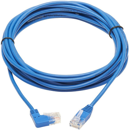 15FT CAT6 BLUE ENET CABLE RIGHT SLIM UTP ANGLED MOLDED M/M