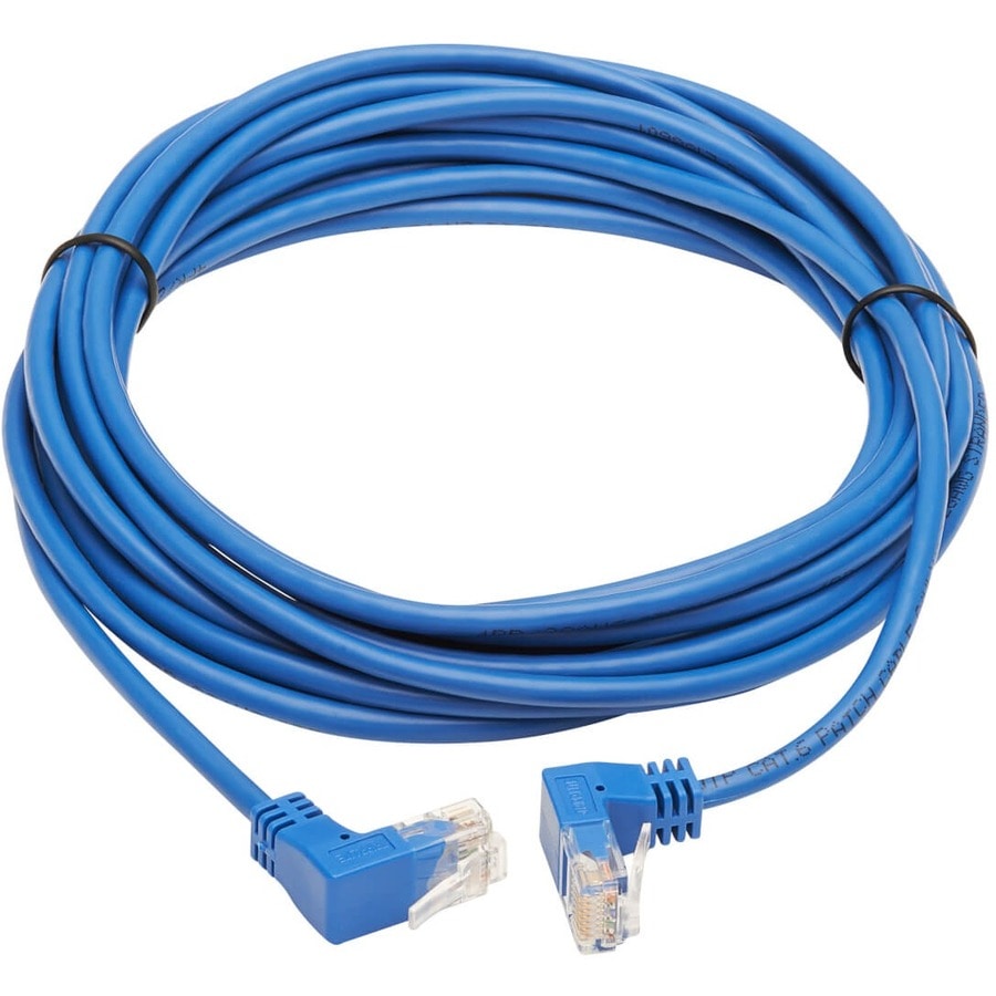 15FT CAT6 BLUE ENET CABLE UP/DOWN SLIM UTP ANGLED MOLDED M/M