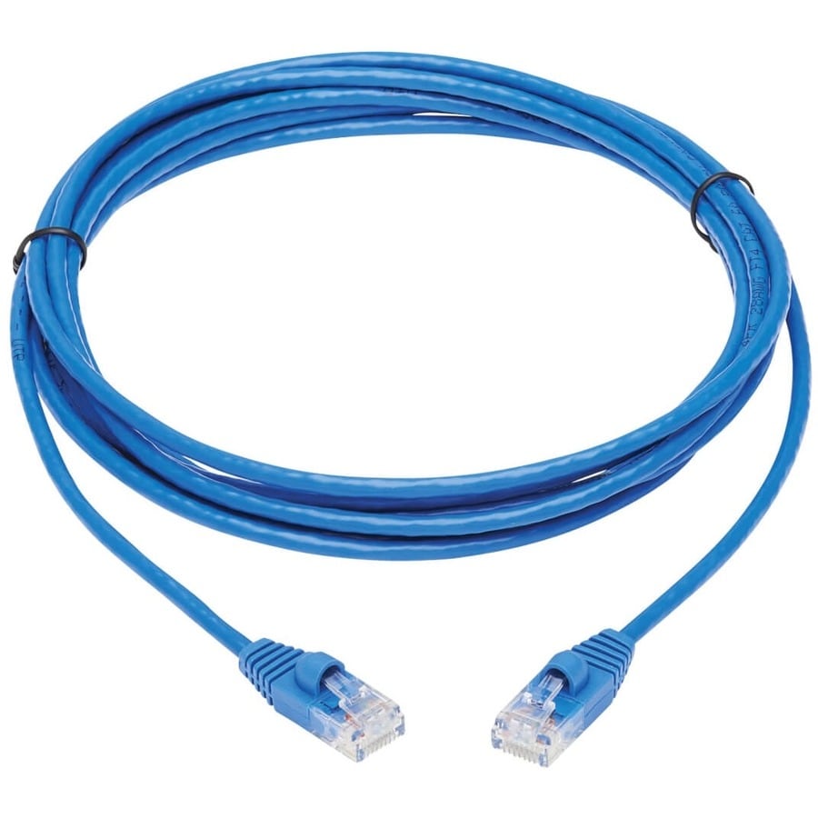 10FT CAT6A BLUE GB SNAGLESS MOLDED SLIM ENET CABLE M/M