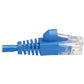 10FT CAT6A BLUE GB SNAGLESS MOLDED SLIM ENET CABLE M/M