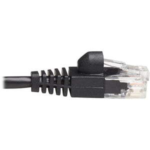 15FT CAT6A BLACK GB SNAGLESS MOLDED SLIM ENET CABLE M/M