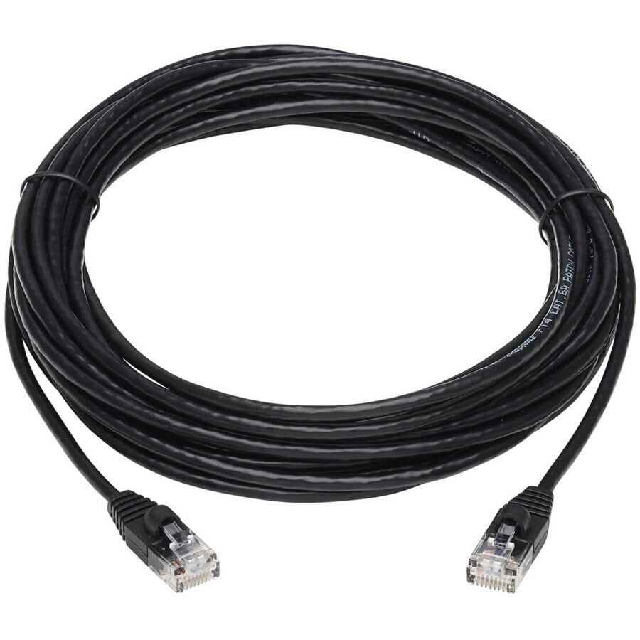 20FT CAT6A BLACK GB SNAGLESS MOLDED SLIM ENET CABLE M/M