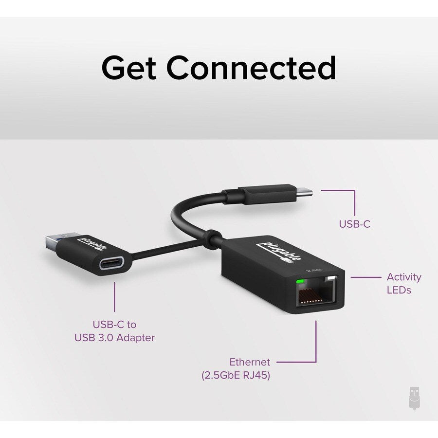 PLUGABLE USBC-E2500 2.5G USB C TO ETHERNET ADAPTER