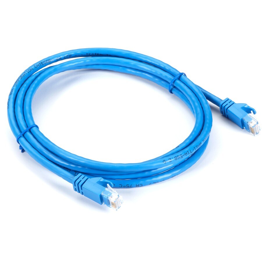 5FT BL CAT6A 500-MHZ STRANDED ETHERNET CABLE UTP PVC SNAGLESS