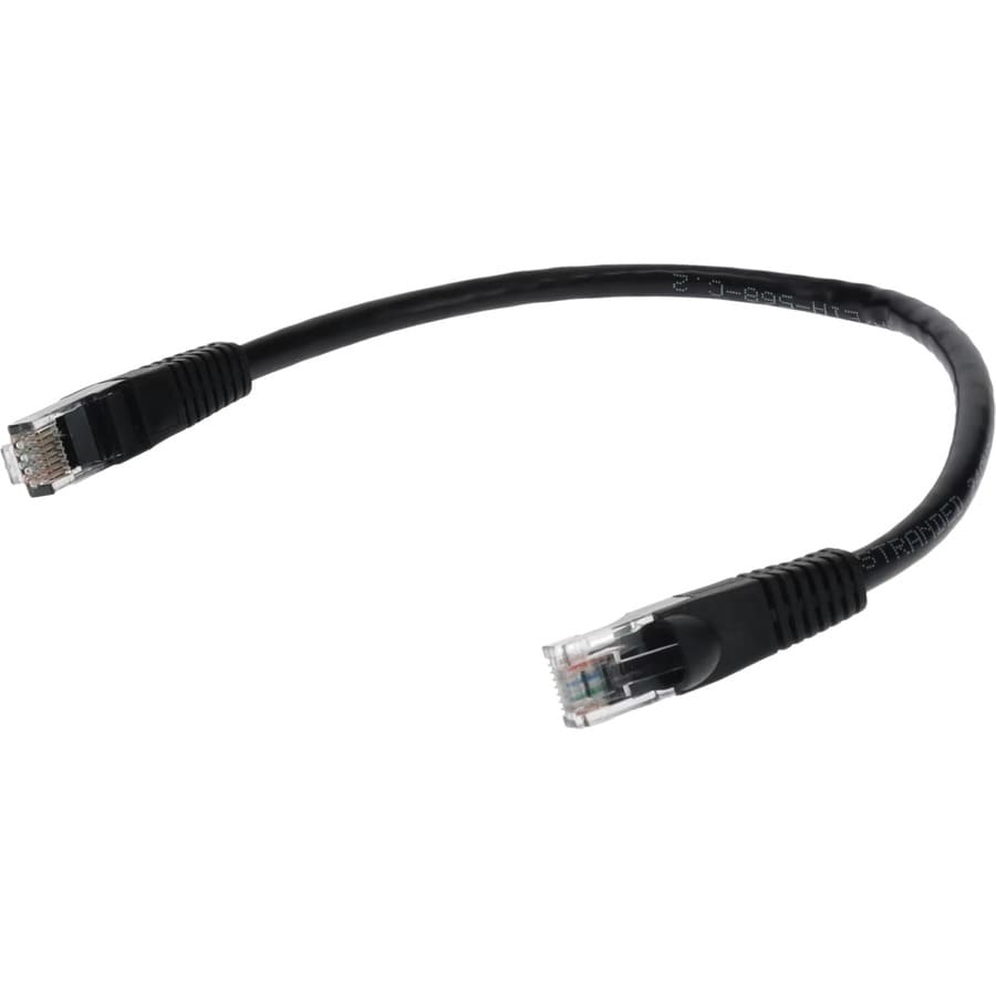 RJ-45 M/M PATCH CBL 1FT BLACK CAT6 UTP PVC CU