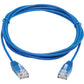 7FT CAT6 GIGABIT ENET CABLE MOLDED ULTRA-SLIM RJ45 M/M BLUE